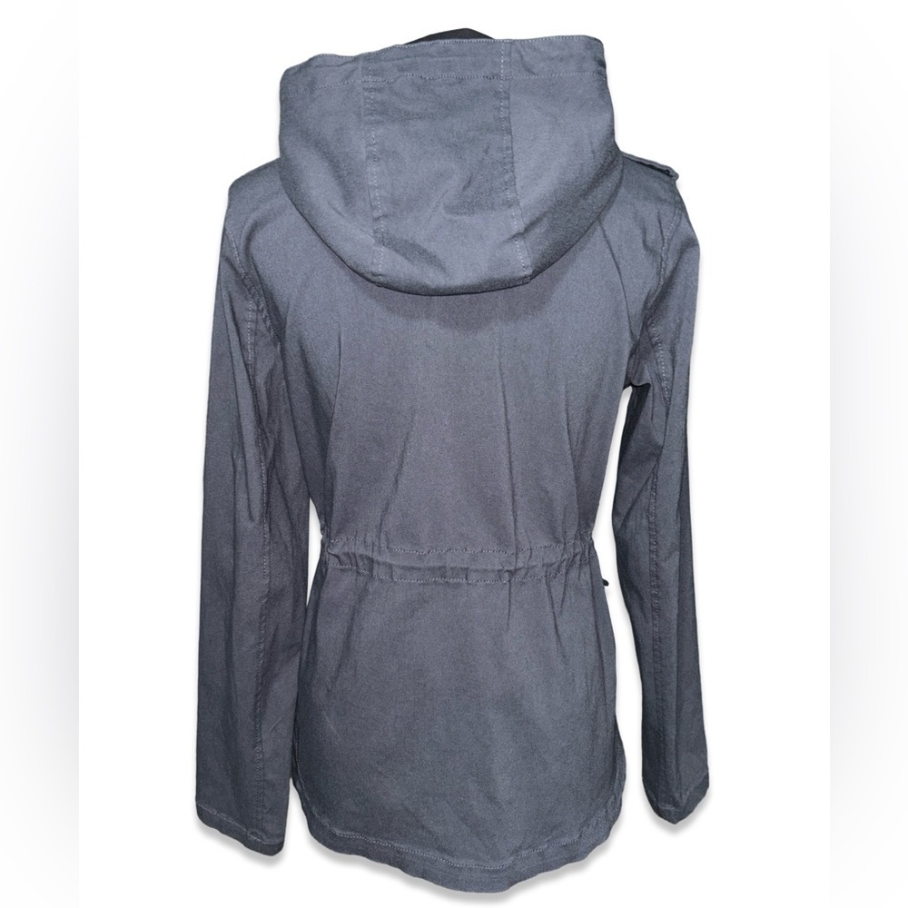 EDEN SOCIETY Holly Contrast Hood Cargo Jacket blue/gray size medium coat - Picture 8 of 13